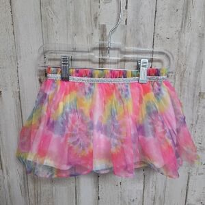 💝 Colorful Tie-Dye Skort with Silver Waistband